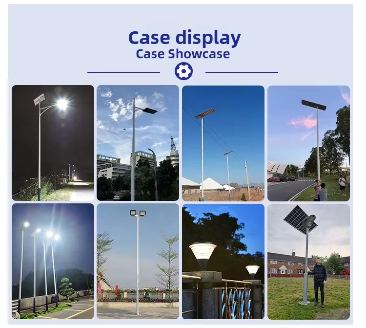 Integrated solar street light application scenes