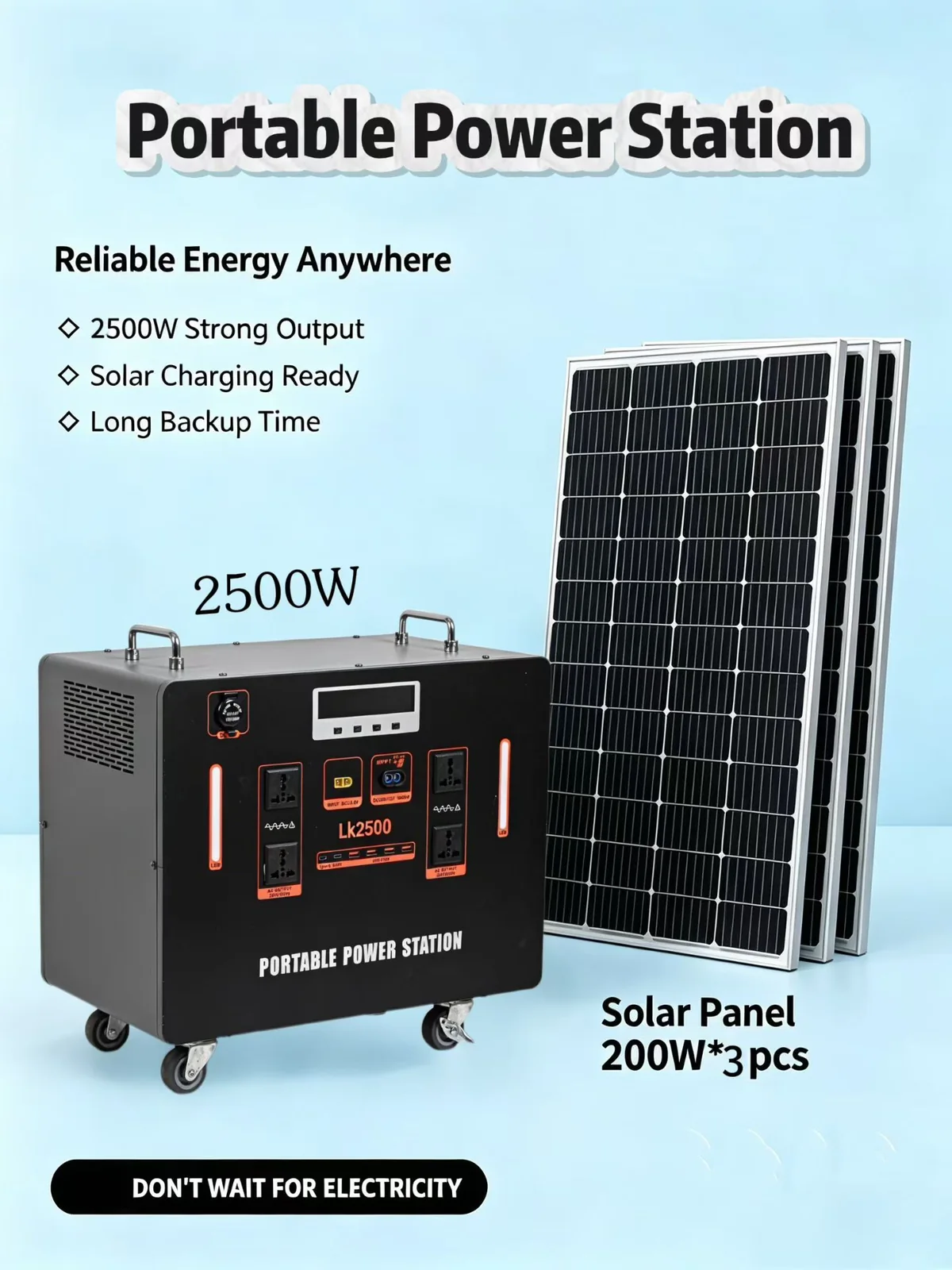 2500W portable power station