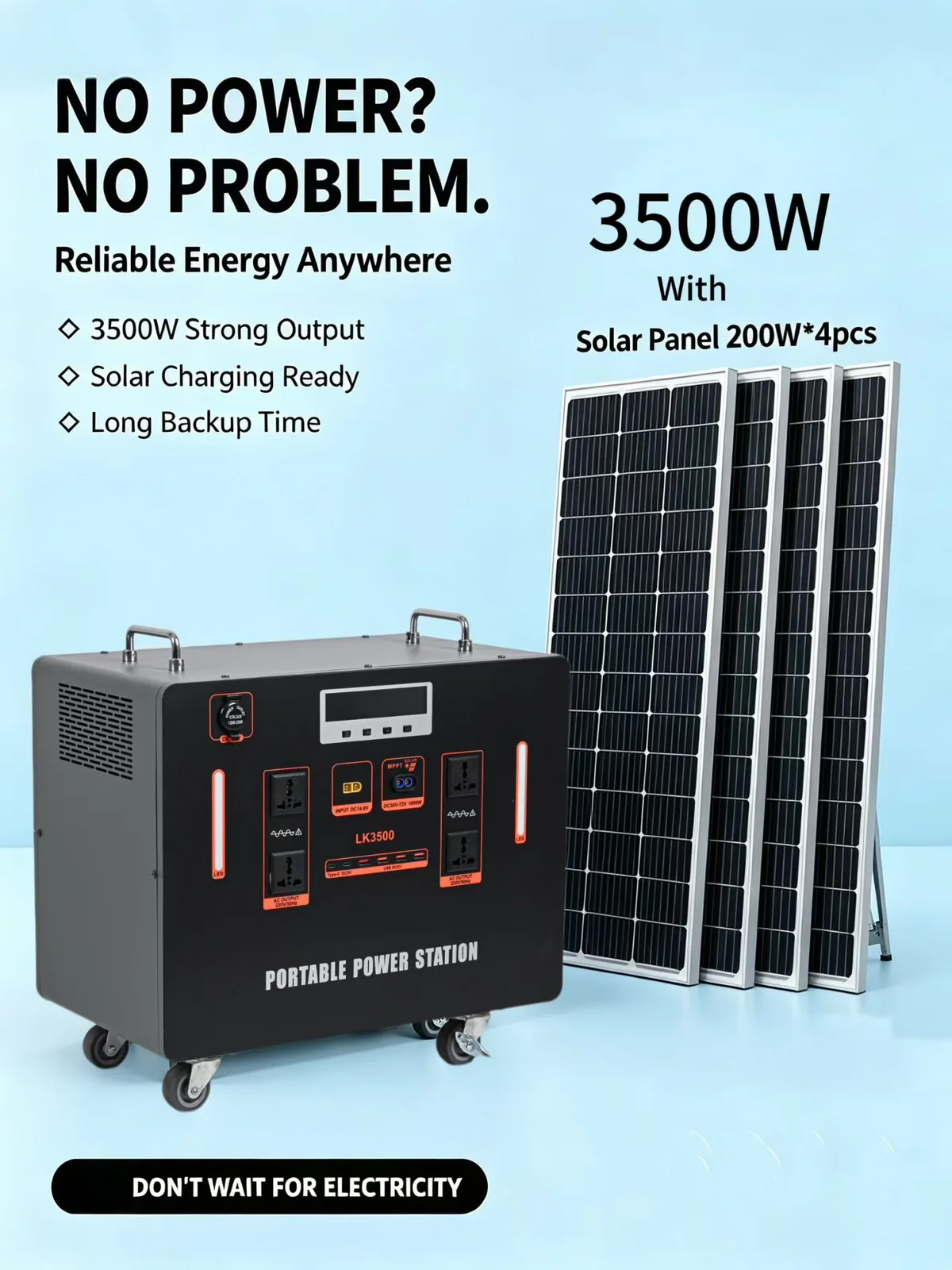 3500W portable power station