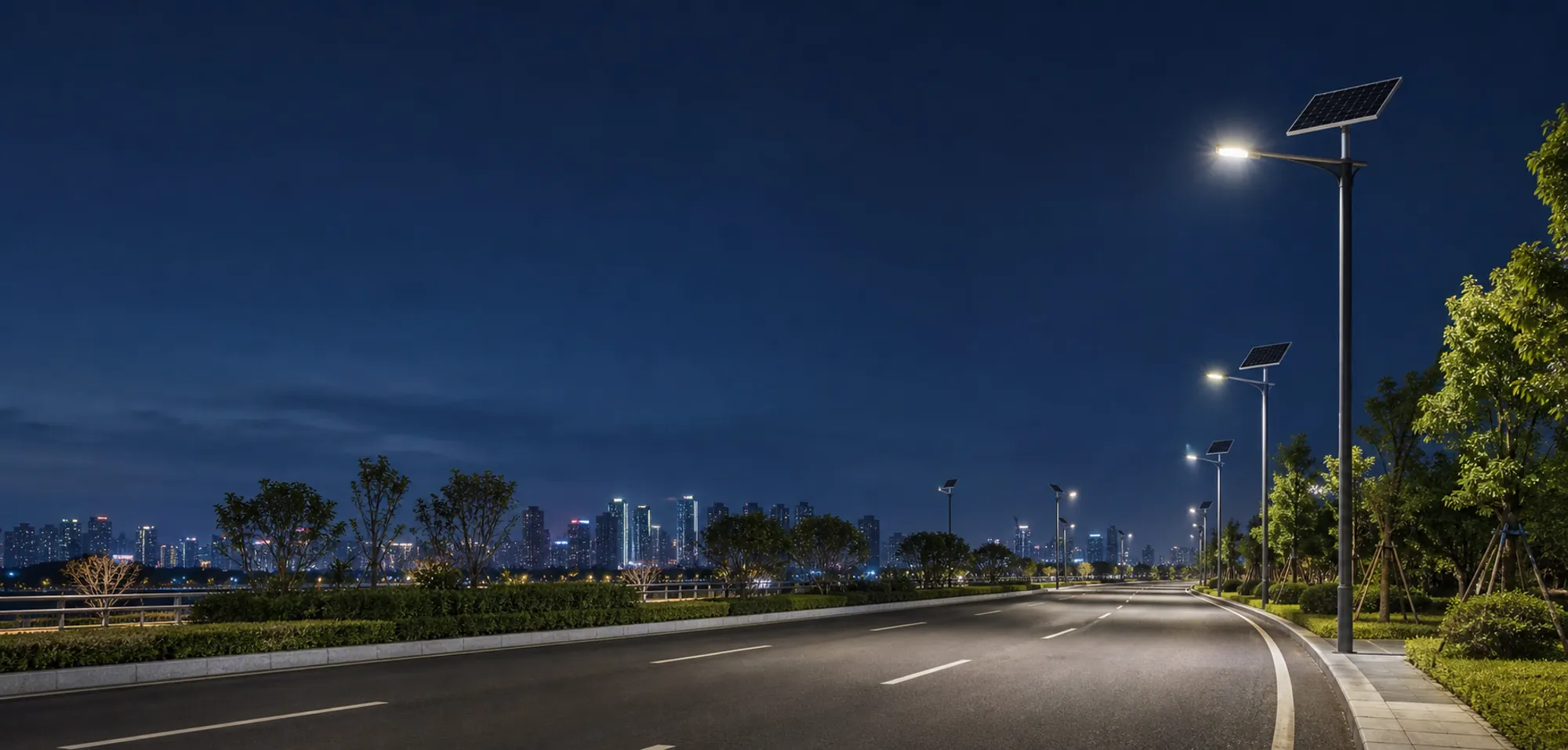 Solar street light road project